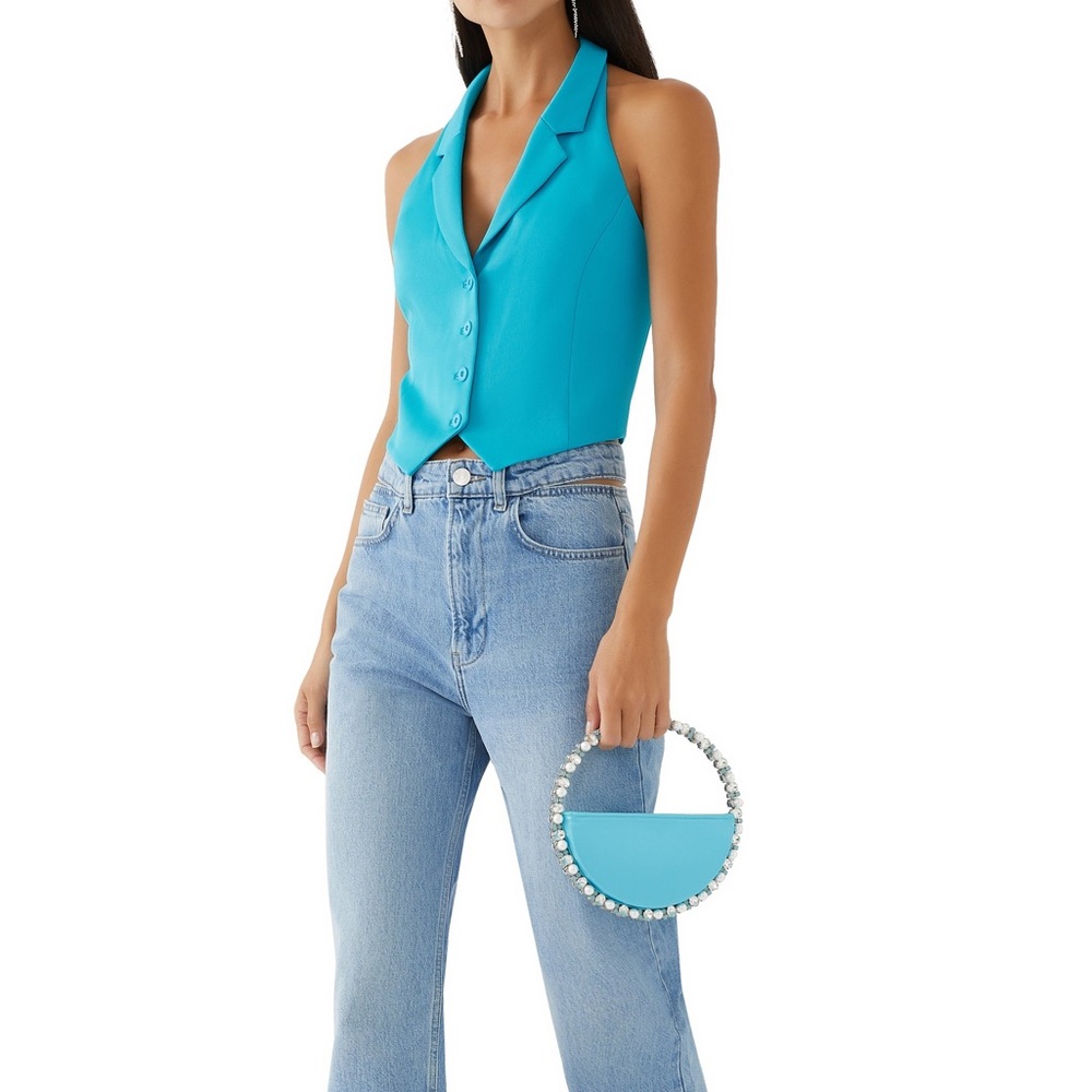 Alice & Olivia Donna Halter Neck Vest